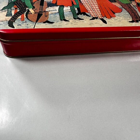 Charles Dickens Christmas Carolers Candy Tin Vintage Candle Tin Home 1960 - Picture 8 of 13